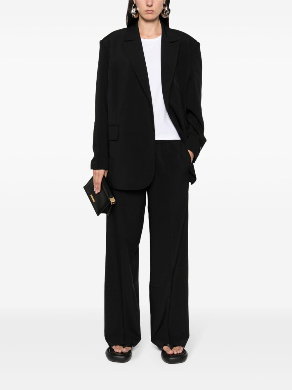 Shop Herskind Pinky Straight Trousers In Black
