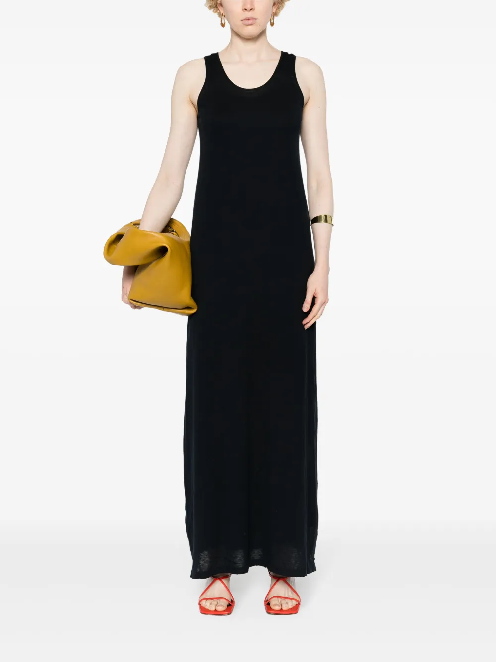 The Row Mouwloze maxi-jurk - Blauw