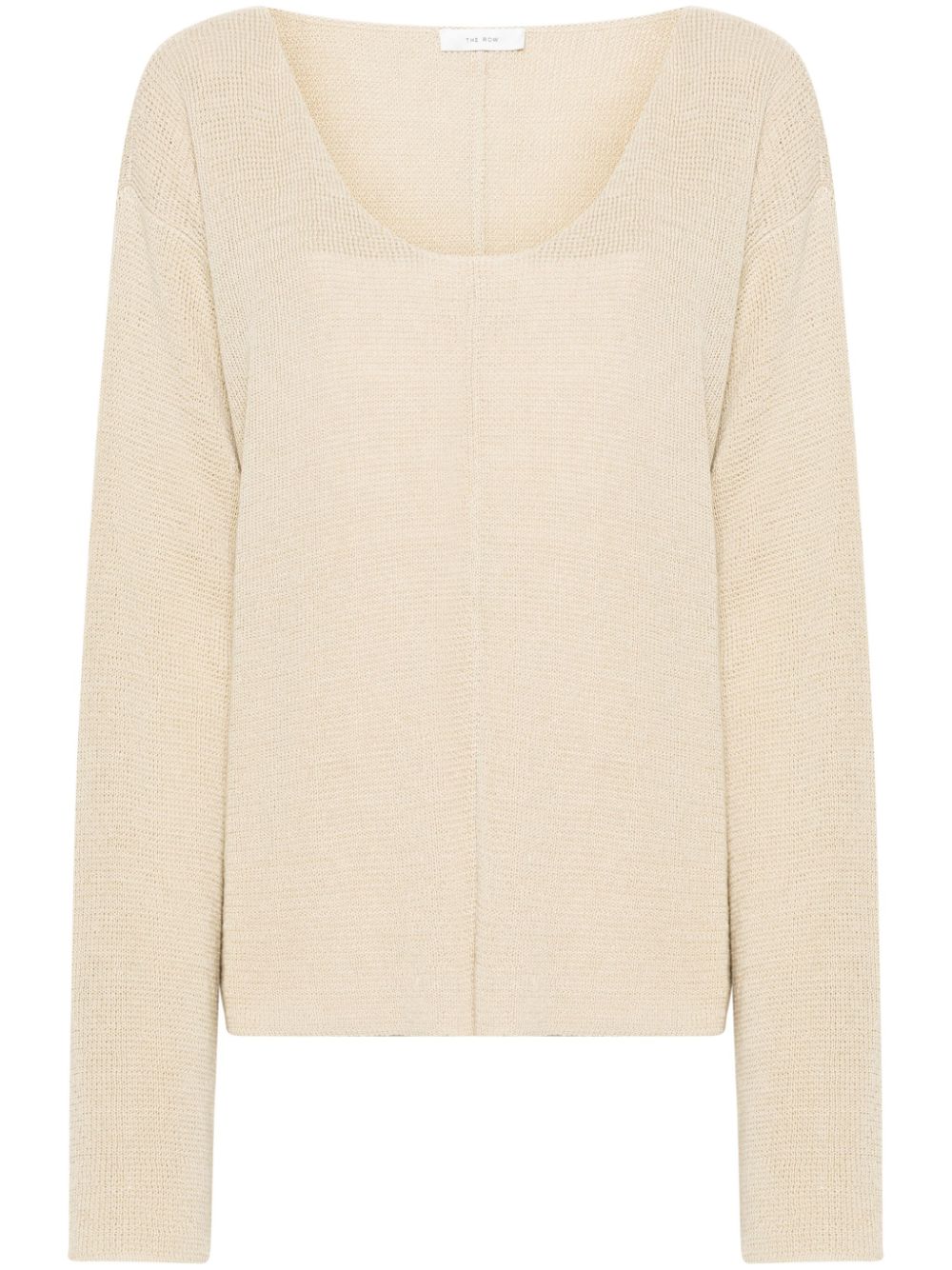 The Row seam-detail linen jumper - Neutrals