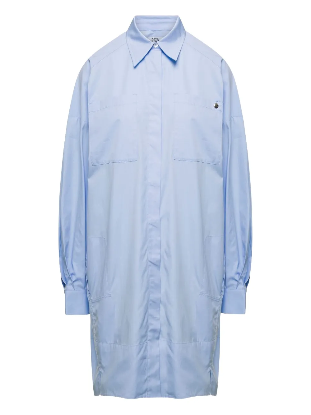 Apc X Natacha Ramsay Levi Shirt Mini Dress In Blue