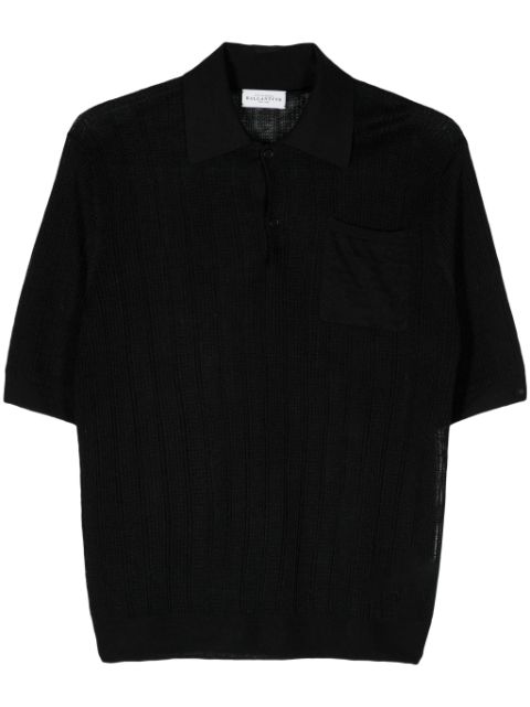 Ballantyne crocket-knit polo shirt