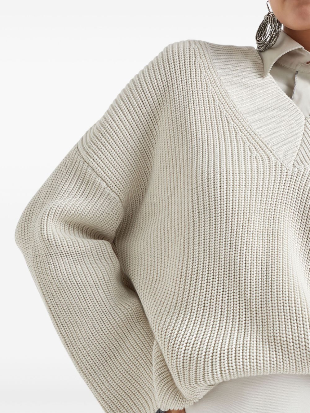 Brunello Cucinelli ribbed-knit cotton jumper Women