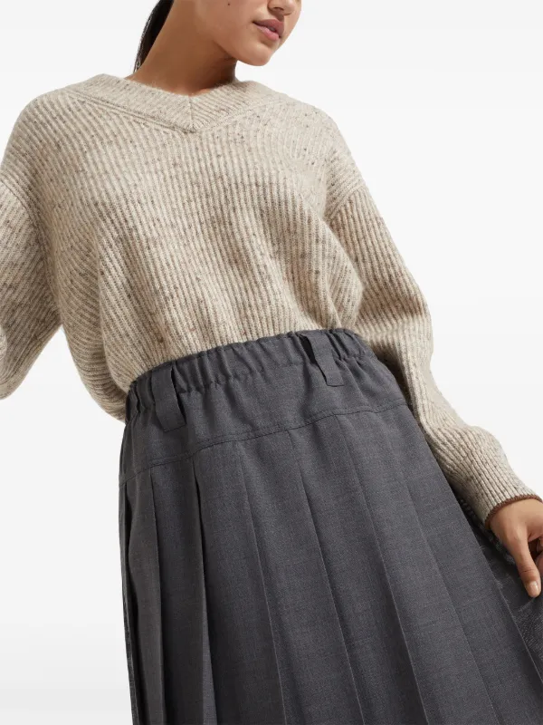 Grey pleated skirt nz best sale