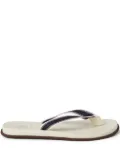 Brunello Cucinelli striped leather flip flops - Blue