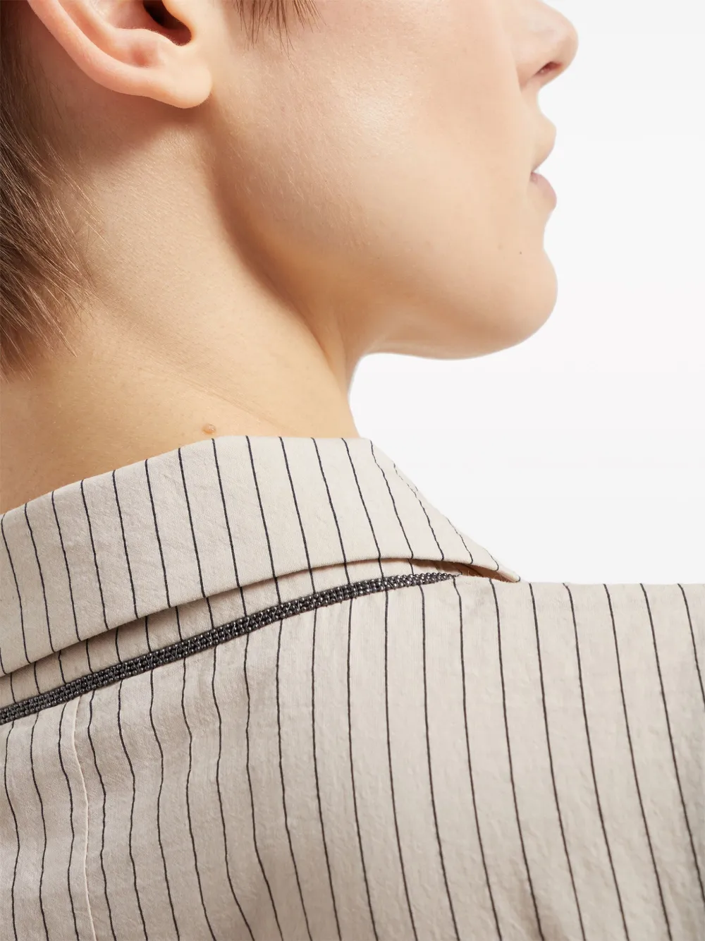 Brunello Cucinelli Blazer met dubbele rij knopen Bruin