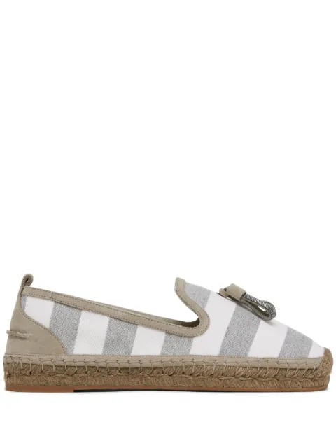 Brunello Cucinelli striped canvas espadrilles