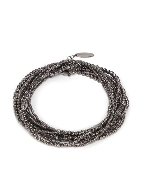 Brunello Cucinelli bracelet en argent sterling à perles