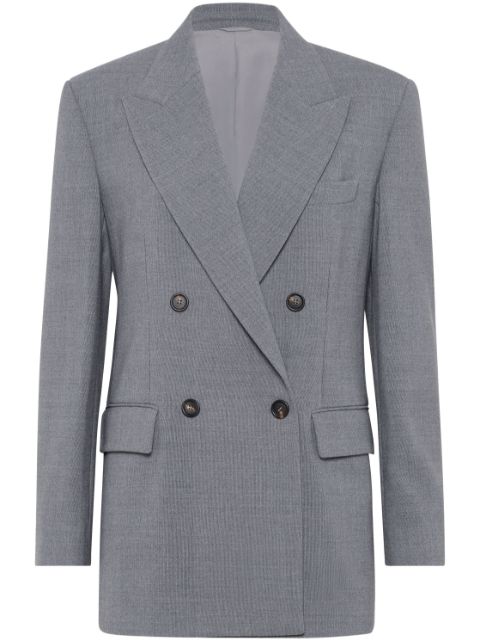 Brunello Cucinelli double-breasted wool blazer Women