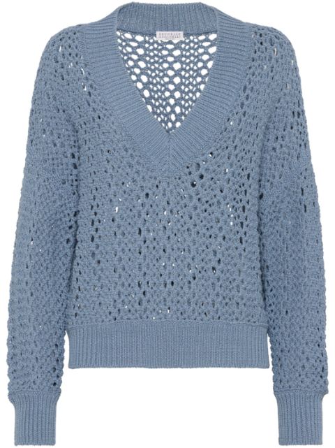 Brunello Cucinelli open-knit jumper