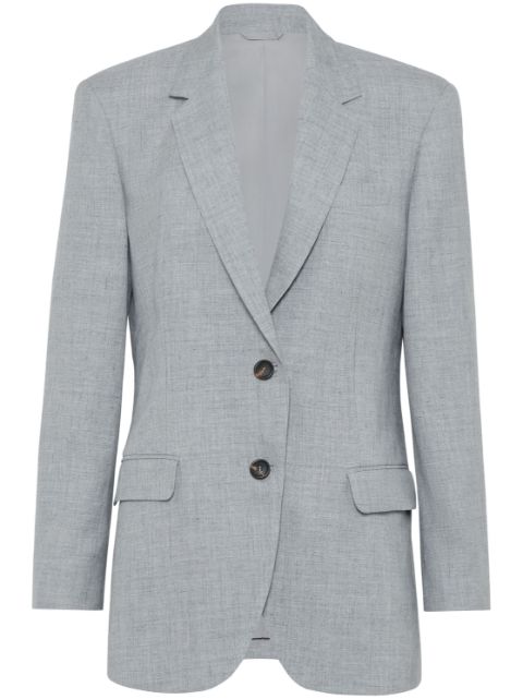 Brunello Cucinelli single-breasted wool blazer Women