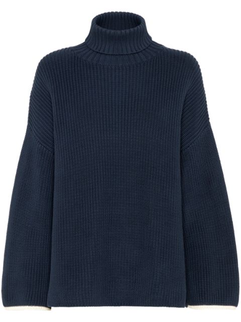 Brunello Cucinelli ribbed-knit cotton jumper Women