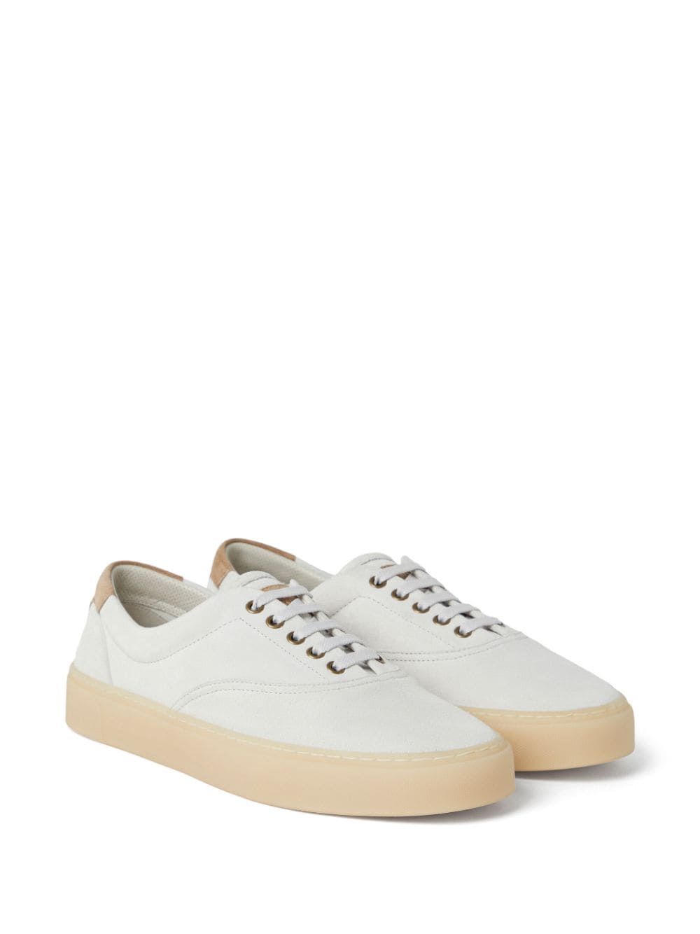 Brunello Cucinelli Suède low-top sneakers - Wit