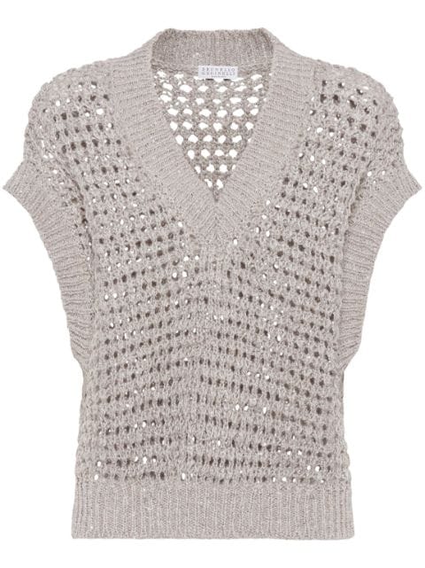 Brunello Cucinelli V-neck knitted vest