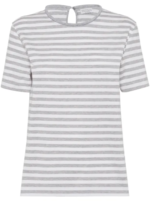 Brunello Cucinelli striped cotton T-shirt