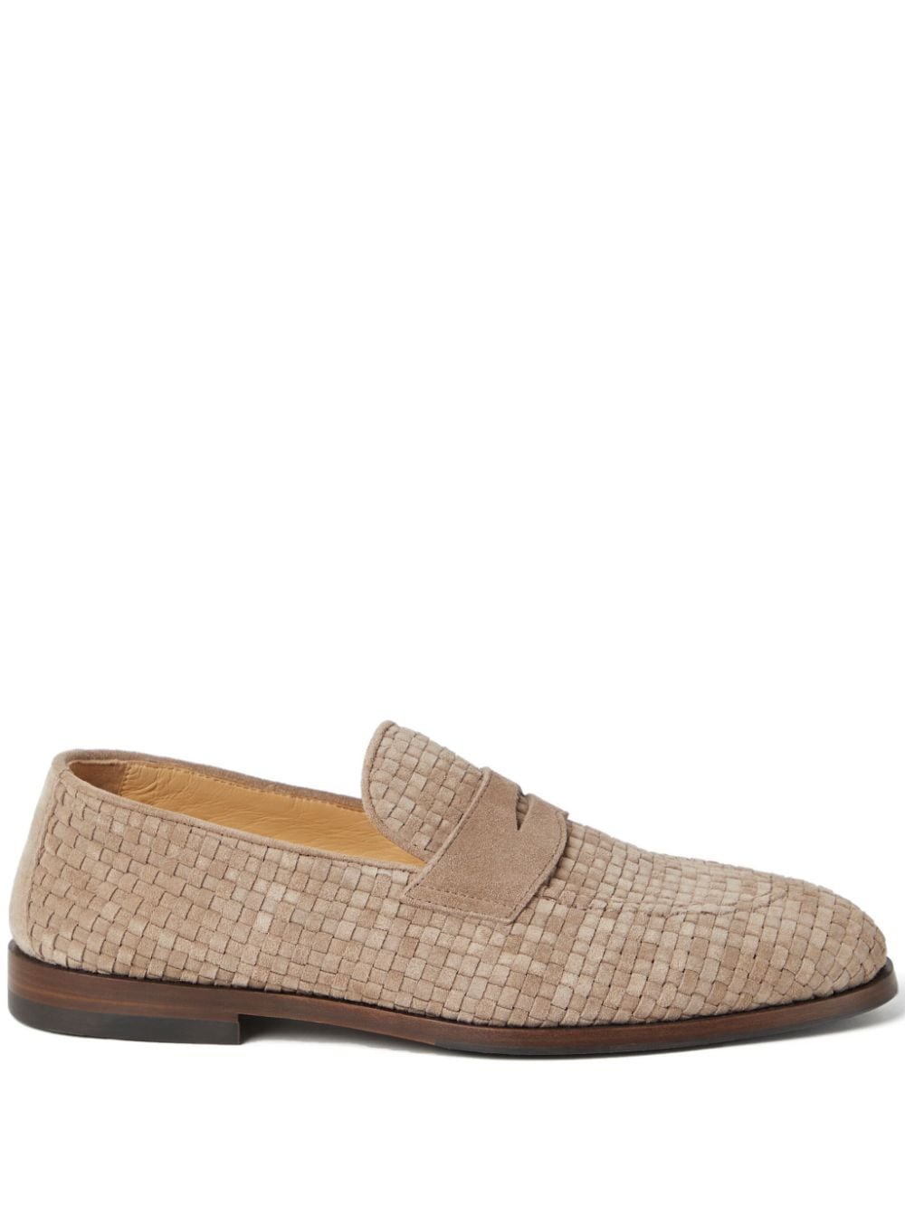Image 1 of Brunello Cucinelli woven suede loafers