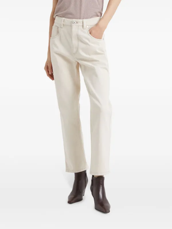 Brunello Cucinelli straight-leg Jeans | White | FARFETCH Brunello Cucinelli straight-leg Jeans | White | FARFETCH