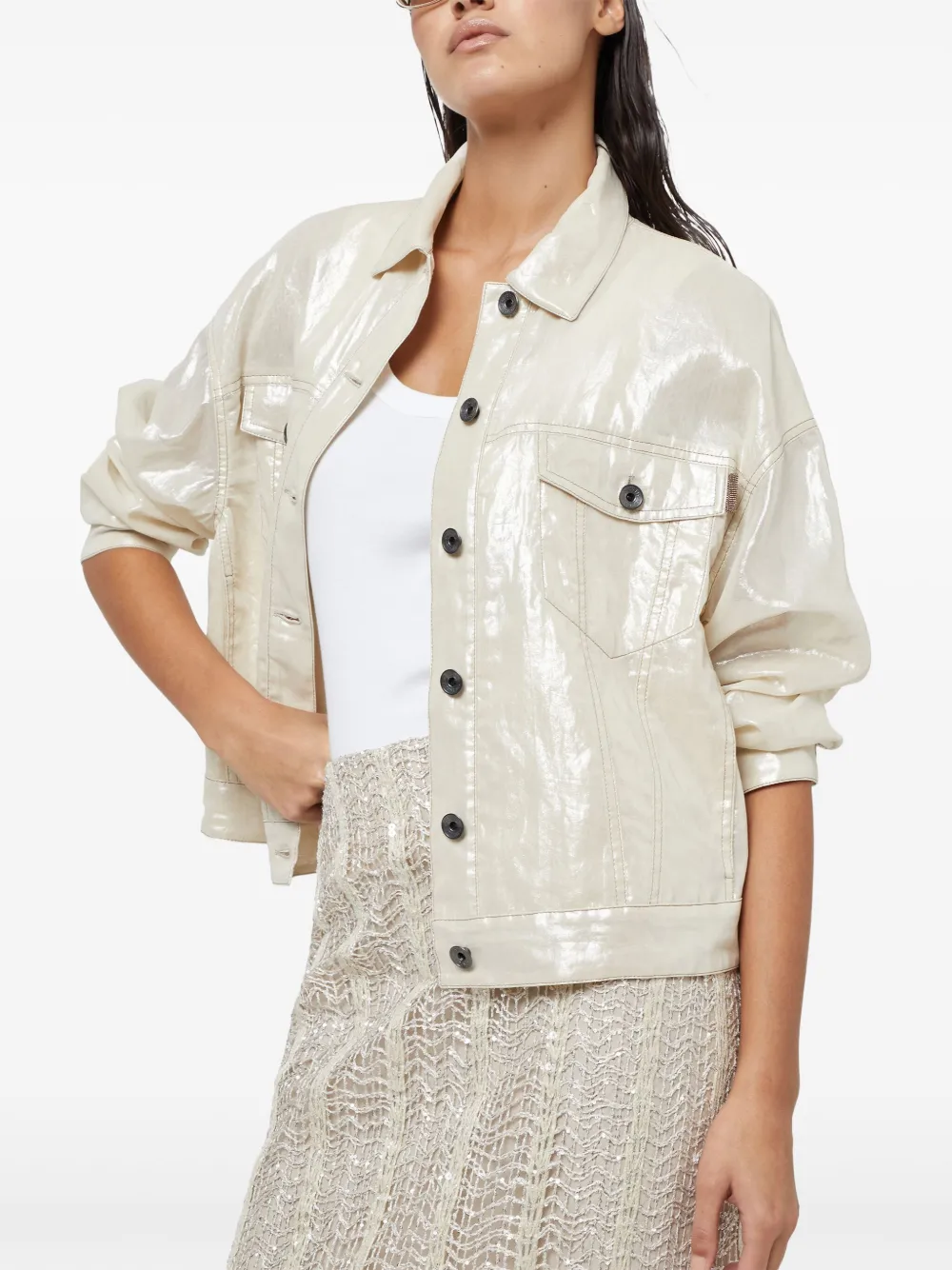 Brunello Cucinelli Denim jack Beige