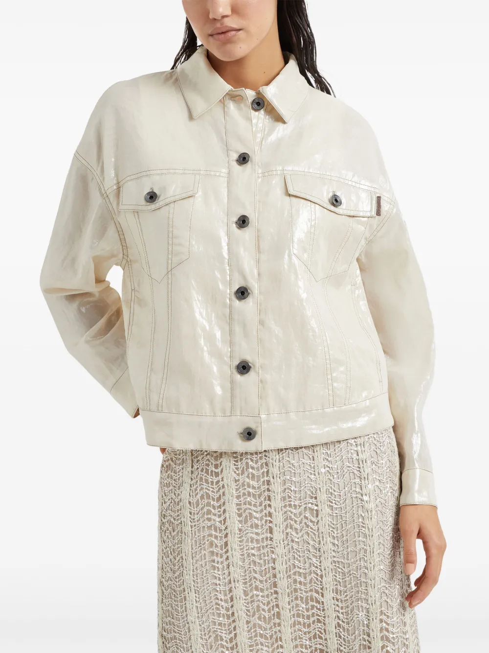 Brunello Cucinelli Denim jack Beige