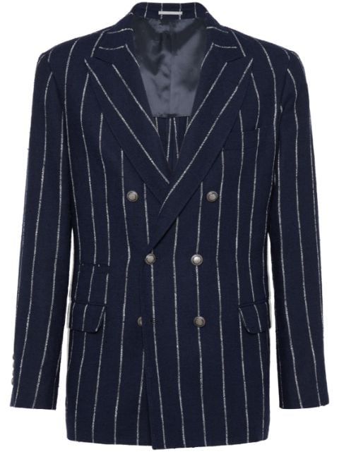 Brunello Cucinelli striped double-breasted blazer