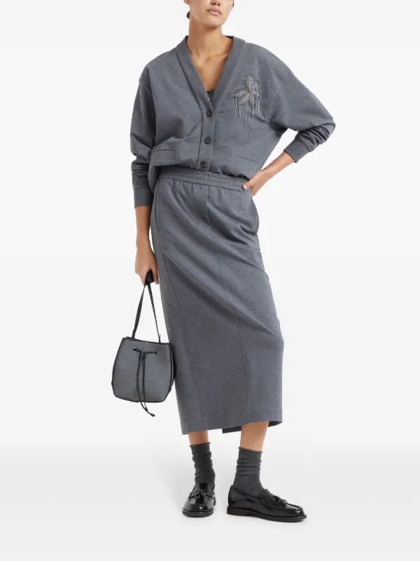 ファッション Brunello Cucinelli Sleeveless Silk Top | Grey | FARFETCH JO トップス