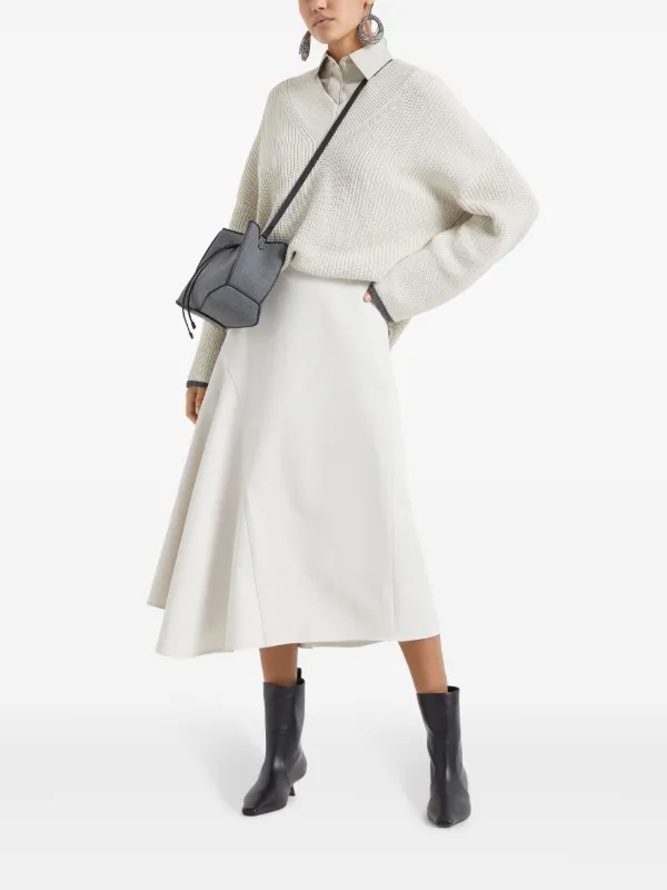 Brunello Cucinelli Aラインスカート | ニュートラル | FARFETCH JP