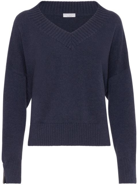 Brunello Cucinelli V-neck cashmere jumper Women