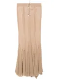 Ludovic de Saint Sernin mermaid fishnet maxi skirt - Neutrals