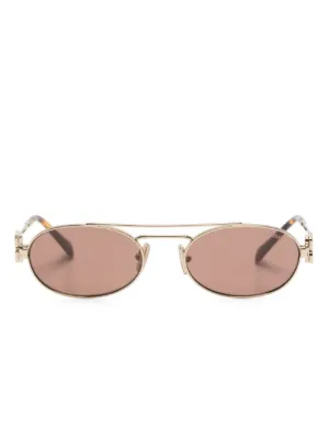 Miu Miu Eyewear スクエアフレーム サングラス | ホワイト | FARFETCH JP