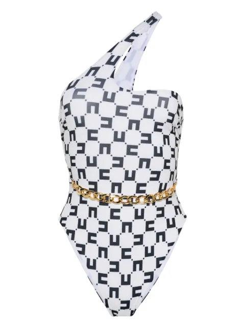 Elisabetta Franchi chain-detail monogram swimsuit