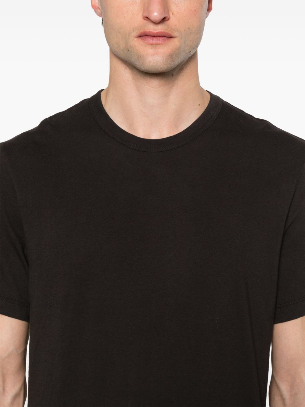 James Perse Jersey-katoenen T-shirt Bruin