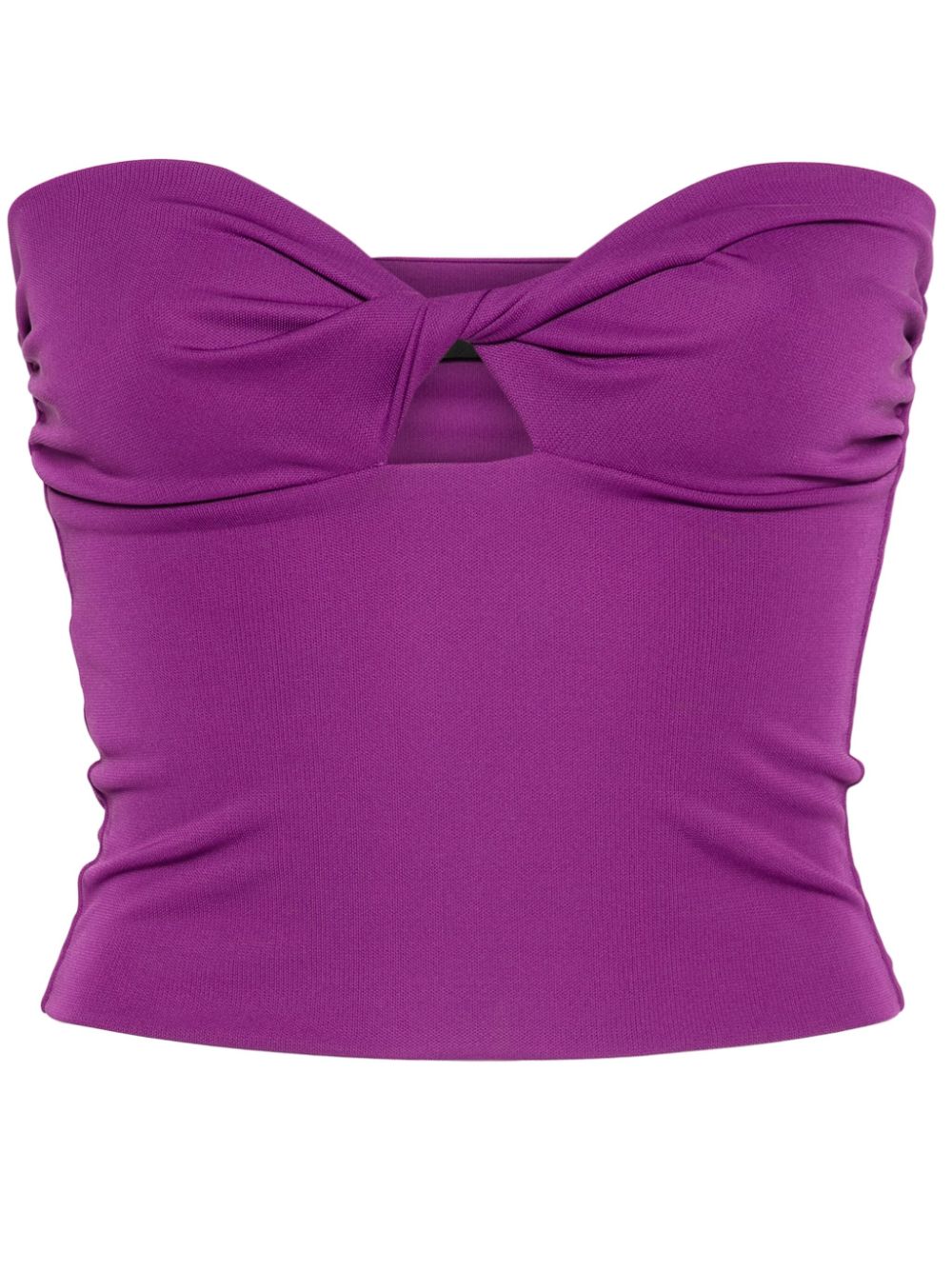 The Andamane Lucille Strapless Cropped Top In Purple