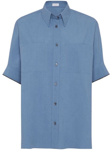 Brunello Cucinelli short-sleeve cotton shirt