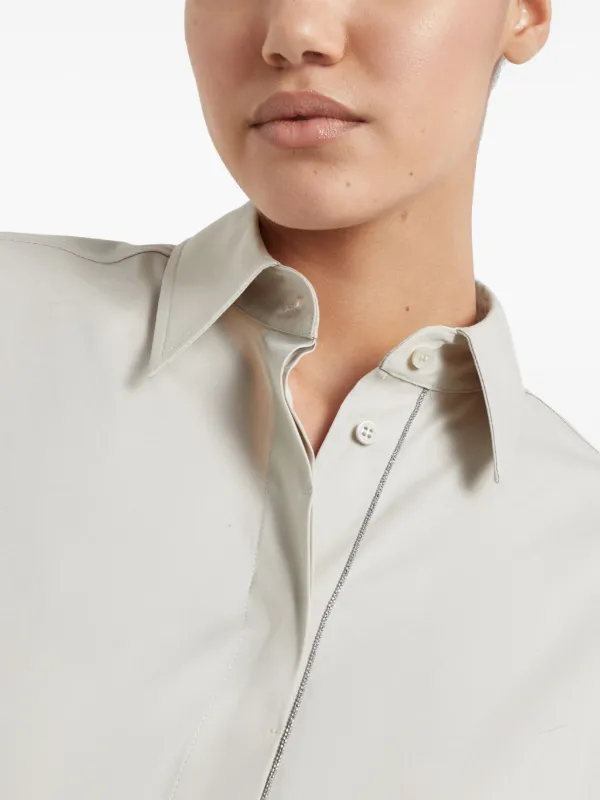 Brunello Cucinelli モニーレトリム シャツ | ニュートラル