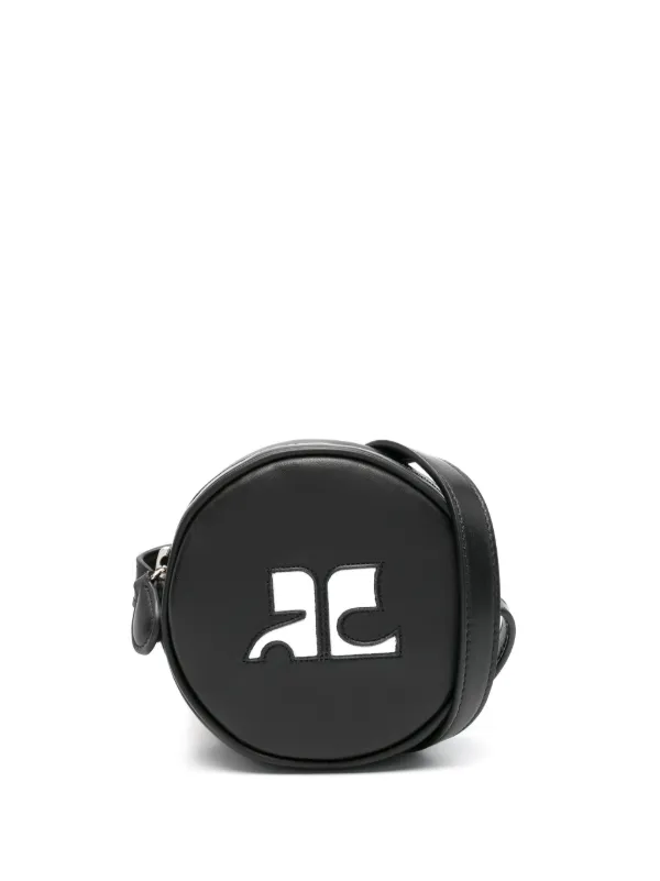 Courrèges Reedition Circle Cross Body Bag in Black