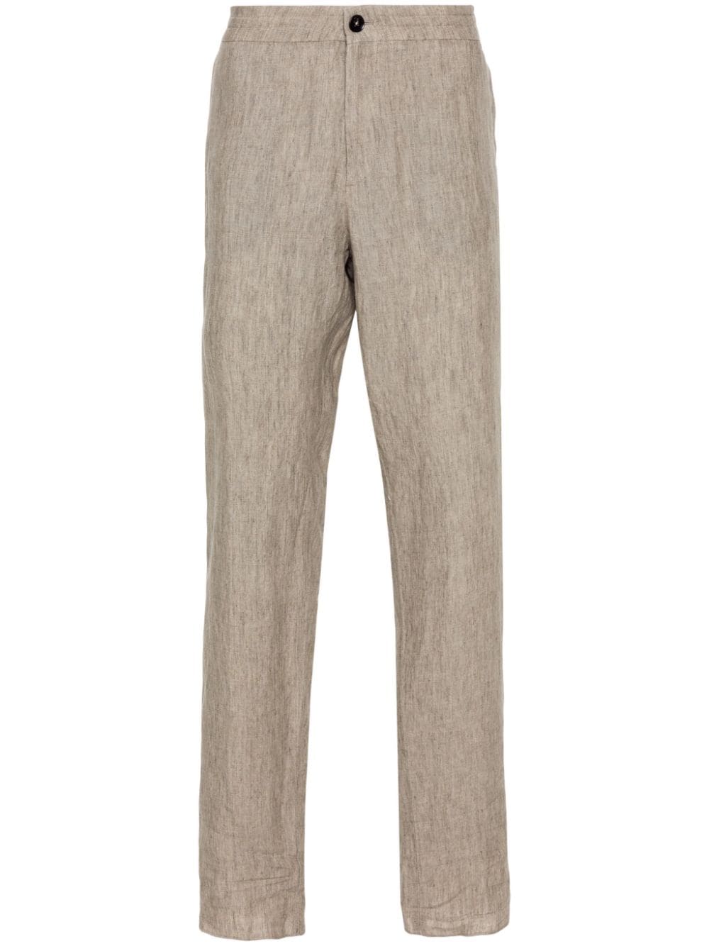 Zegna Linen Chino Trousers In Neutrals