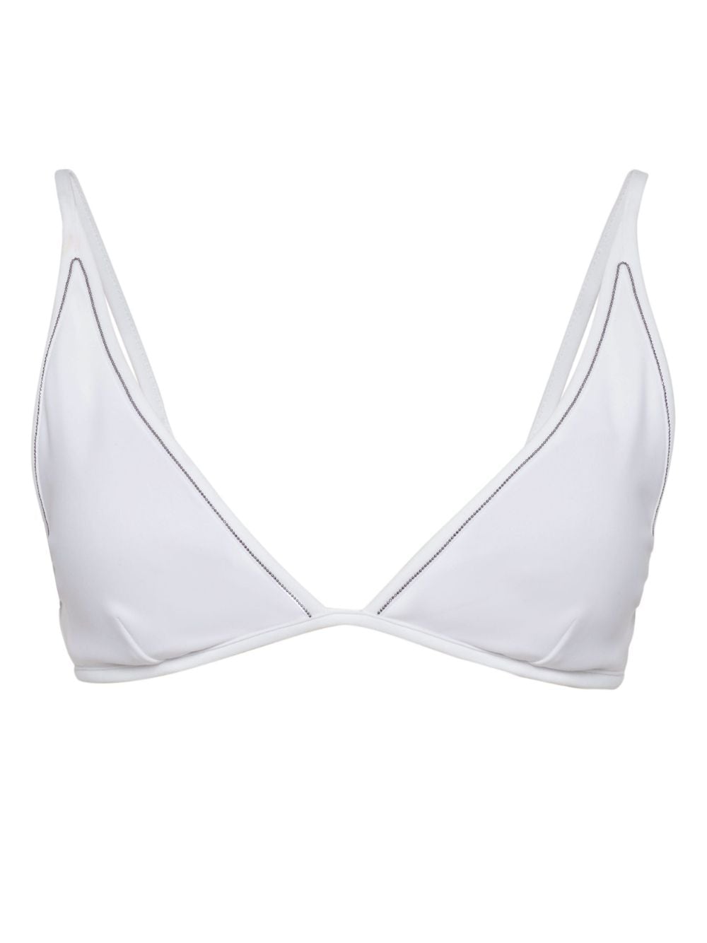 Brunello Cucinelli Triangle-cup Bikini In White