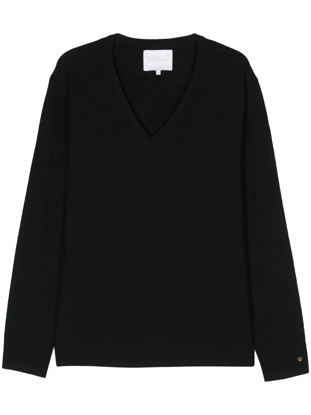 Shop Seven Gauge Virgin Wool Jumper In Black