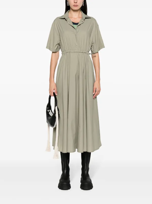 Moncler シャツドレス Cotton Peplum Shirt Dress 関税込 三越伊勢丹 | MONCLER/モンクレール_レディース通販 | シャツ