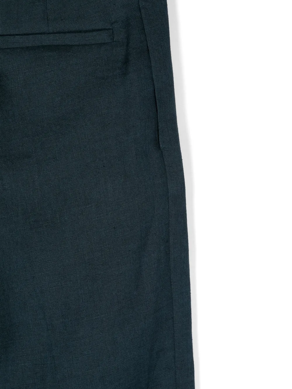 Shop Stella Mccartney Linen Smart Trousers In Blue