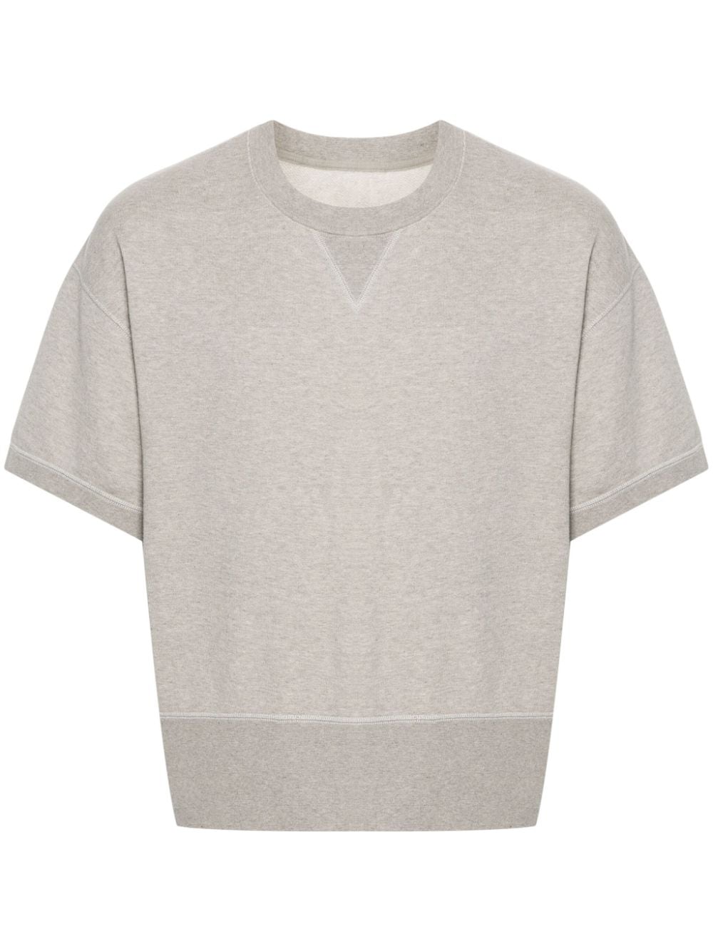 mélange-effect short-sleeve sweatshirt