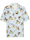 Paul Smith orchid-print short-sleeve shirt - Blue