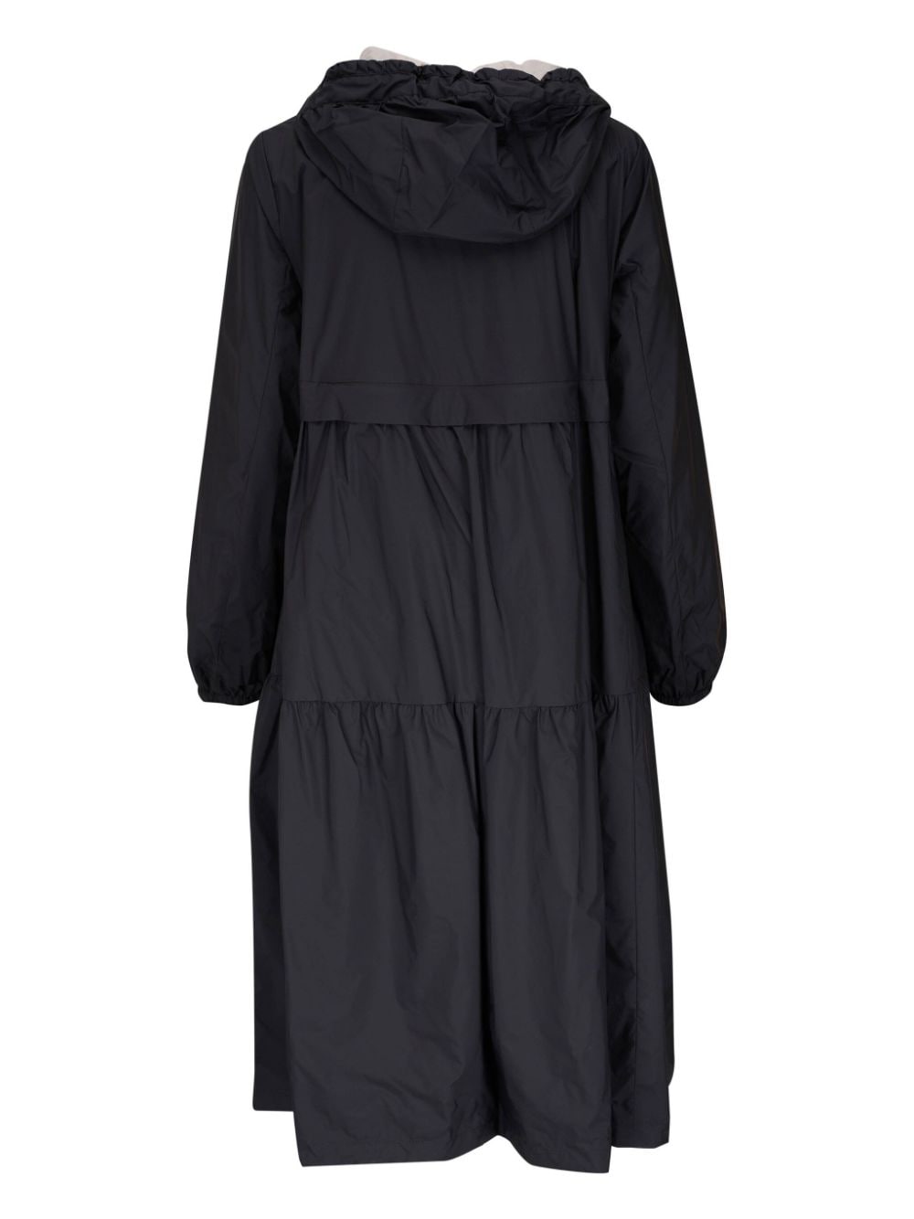 Shop Herno Layered Hooded Parka In Black