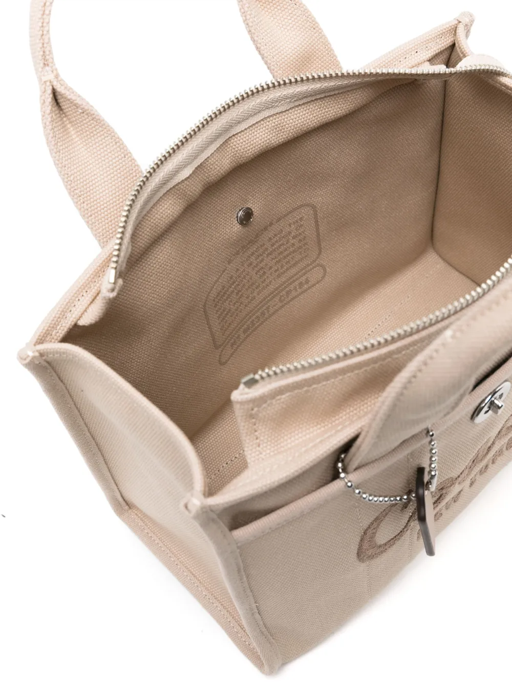 Shop Coach Cargo Canvas Tote Bag In Neutrals