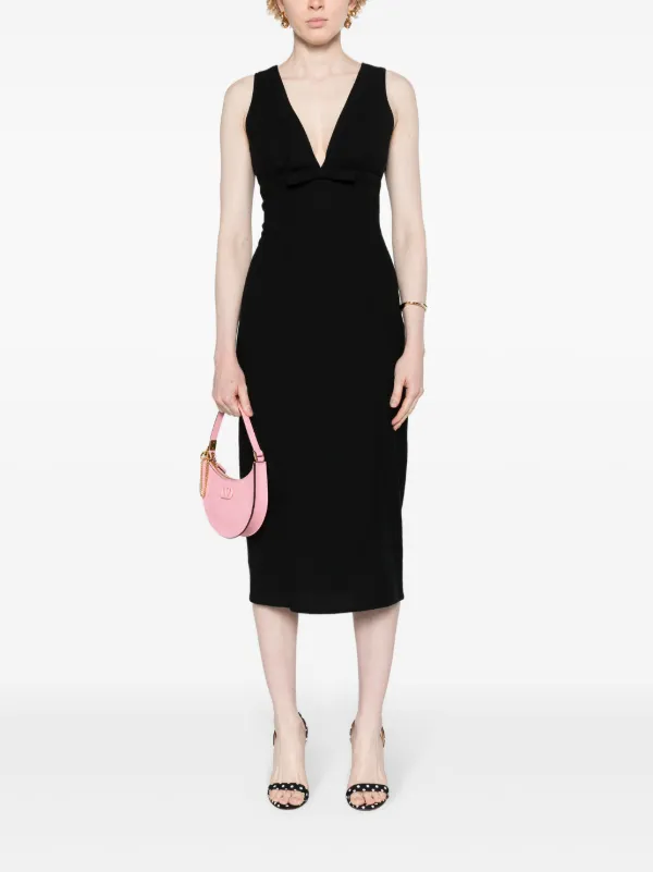 【PATOU】リボンディテール オフショルダー ミディドレス Patou リボンディテール ドレス | ブラック | FARFETCH JP
