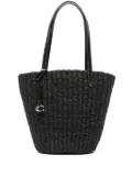 Coach small straw tote bag - Black