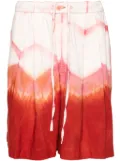 STORY mfg. Bridge Grapefruit Clamp-dye shorts - Red
