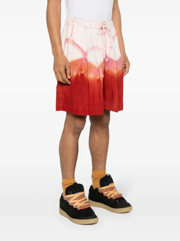 story mfg. ショートパンツ STORY mfg. Bridge Grapefruit Clamp-dye ショートパンツ | レッド