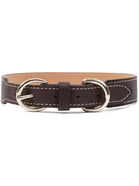 Sporty & Rich double-buckled leather dog collar