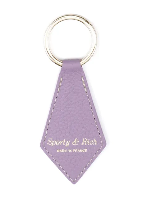 Sporty & Rich logo-stamp leather keyring