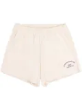 Sporty & Rich Bardot slogan-print shorts - Neutrals